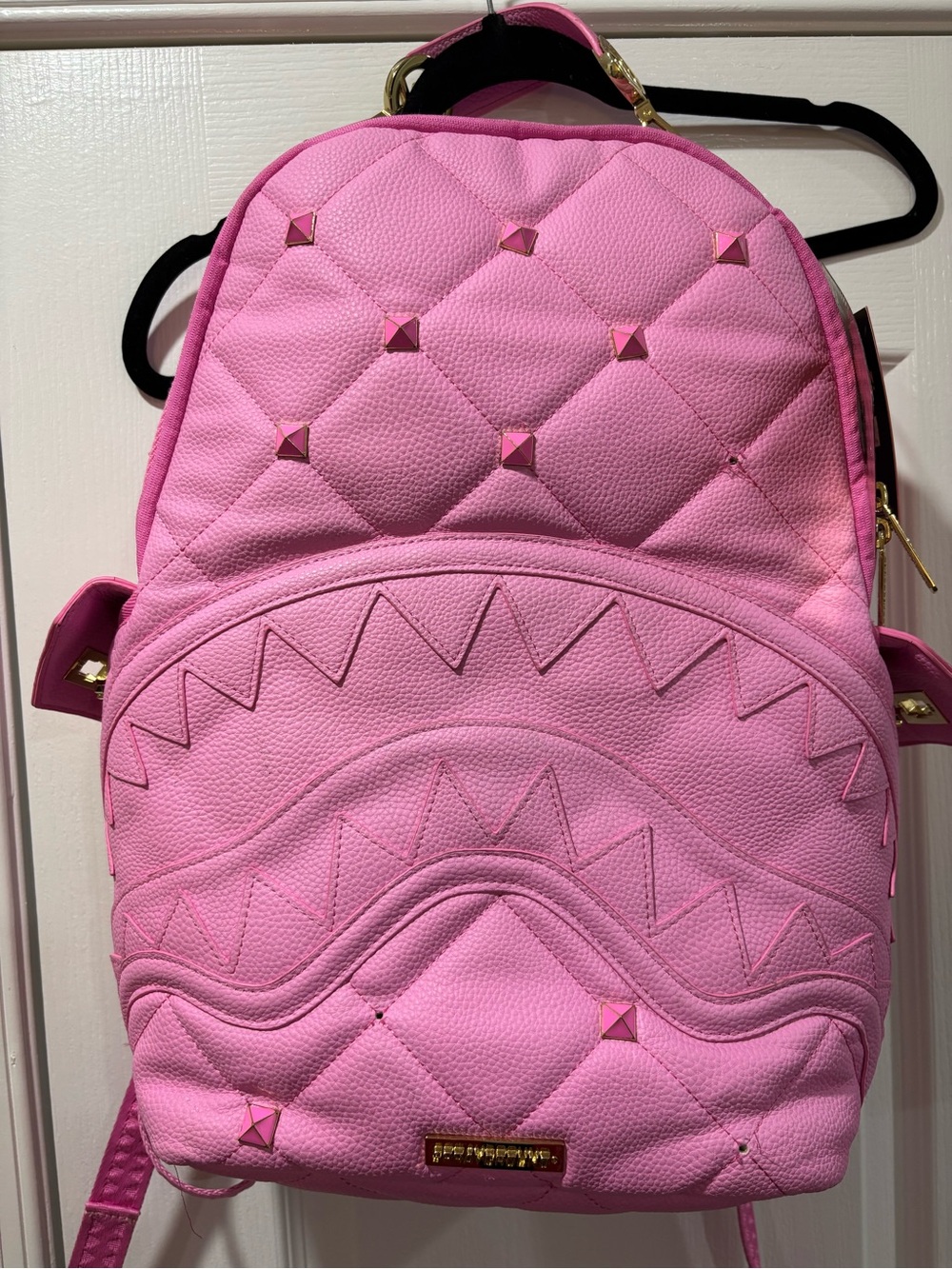 Authentic SprayGround pink Quilted Studded Backpack - Spraygroynd - Picture 7 of 11